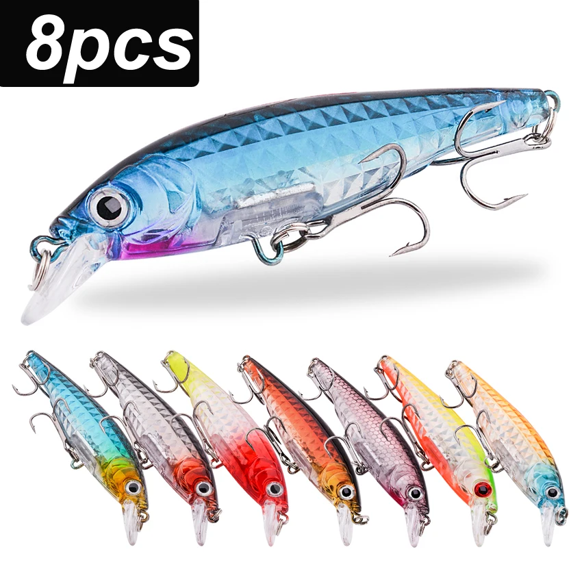 8Pcs Floating Minno… - image