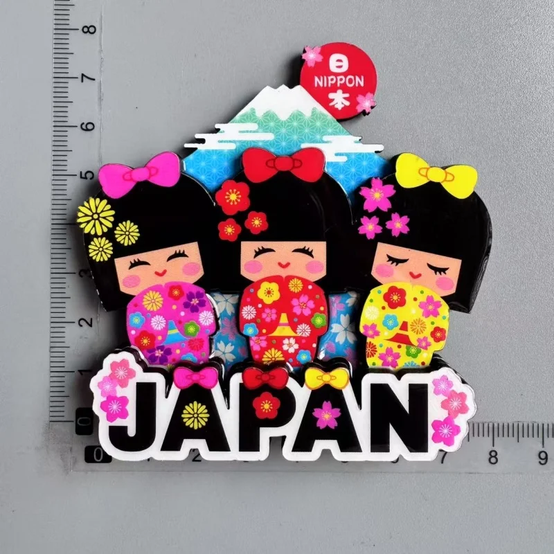 Wood fridge magnets Japan Osaka Kyoto Nara Kinkakuji Hokkaido