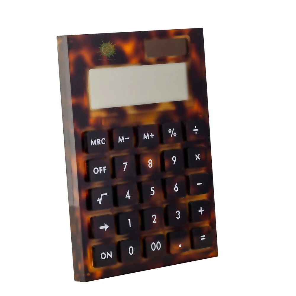 Elegant Office Desk Calculator Tortoise Acrylic 2020 New Items