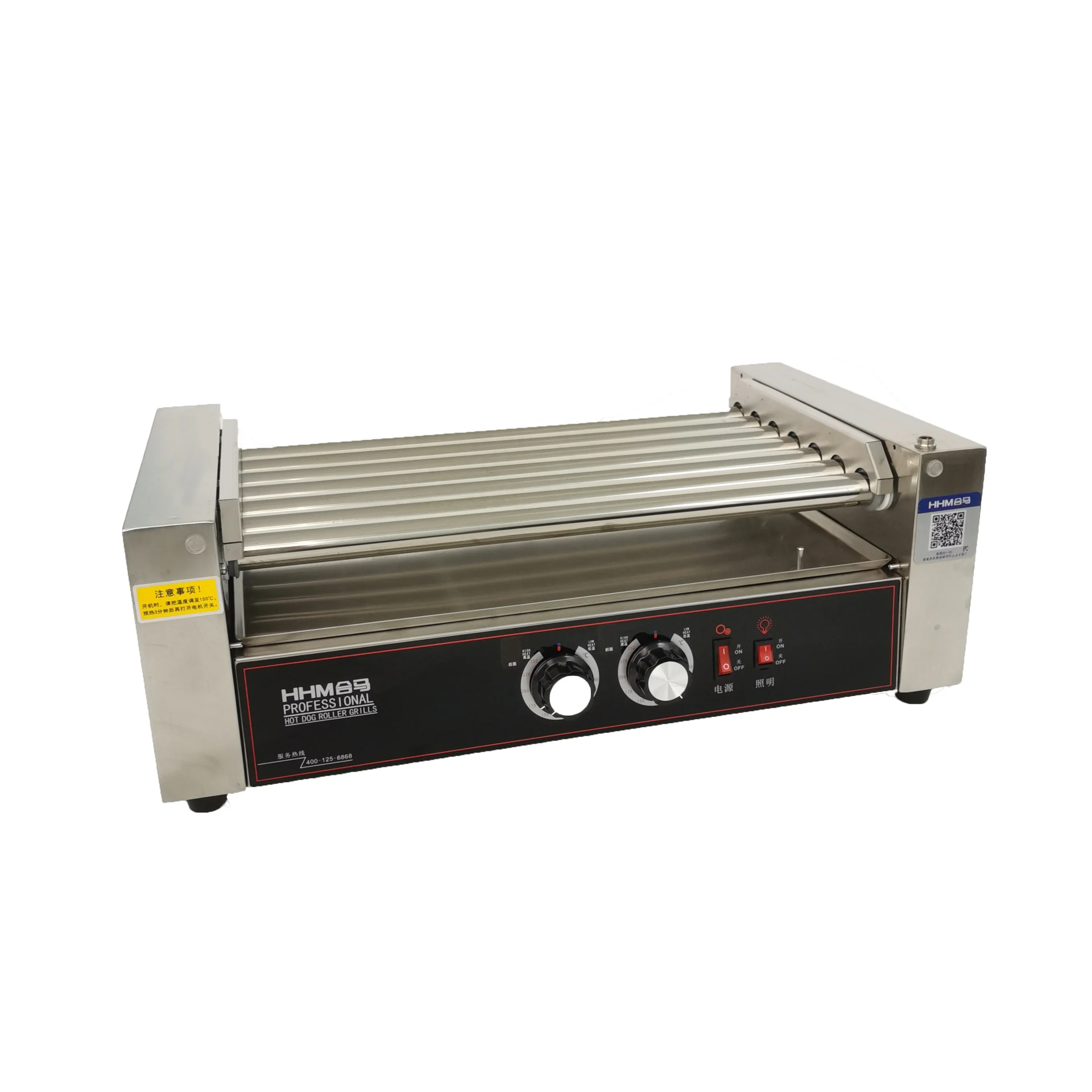 상업용 자동 소시지 핫도그 7 롤러 그릴 핫도그 메이커 기계