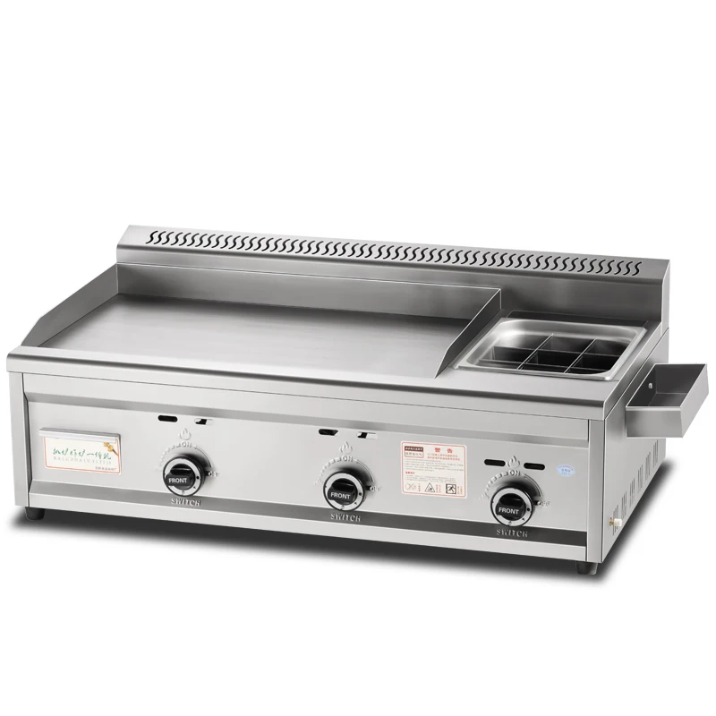 #758 Type Gas Barbecue Grill Commercial Fryer Hand Cake Machine Fryer Outdoor Barbecue Picnic Party Oil-Proof Tool