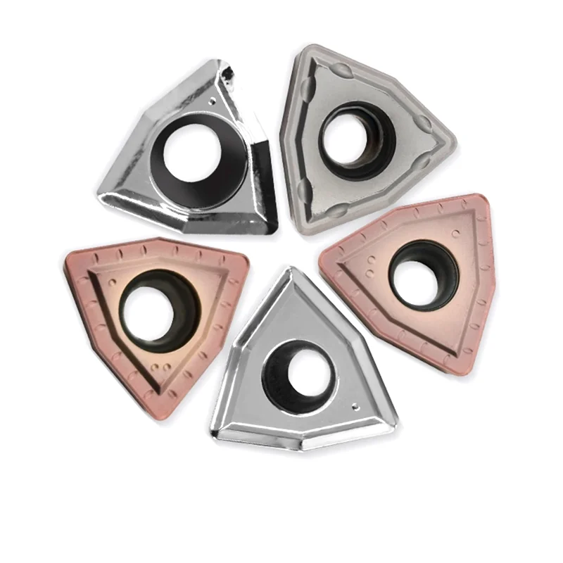 5 pièces U perceuse insérer forets rapides Jet d'eau WCMX GT040208 CNC coupe Grain violent pêche acier inoxydable Inserts lame