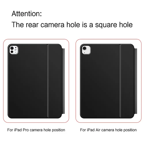 Imagen 2 del producto HUWEI Pogo Pin teclado mágico para iPad Pro 11 12,9 13 pulgadas M4 M3 M2 Air 5th 4th 6th 7th Gen funda inteligente multitáctil Folio