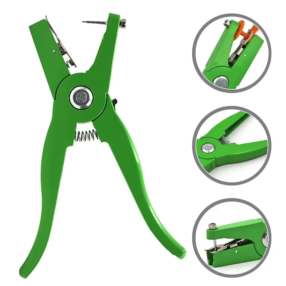 

Ear Tag Pliers Removal Tool for Livestock Cattle Sheep Supplies Green Lightweight Durable Practical Easy Operation