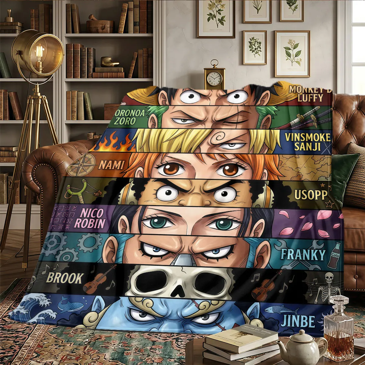 One Piece Patterns Home Blanket Suitable For All Seasons for Naps Beds Warmth and Comfort Gifts -HE52