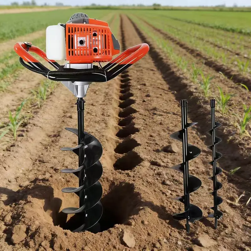 Portable Engine Driven Digging Soil Hole Maker Manual Multi Spindle Water Well Drilling Machine