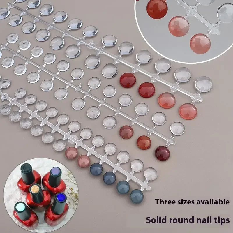 1/1.2/1.5cmミニラウンド型クリアガラスネイルポリッシュカラーカードネイルアートカラーディスプレイチップ240/120個入りフェイクカラーチャート