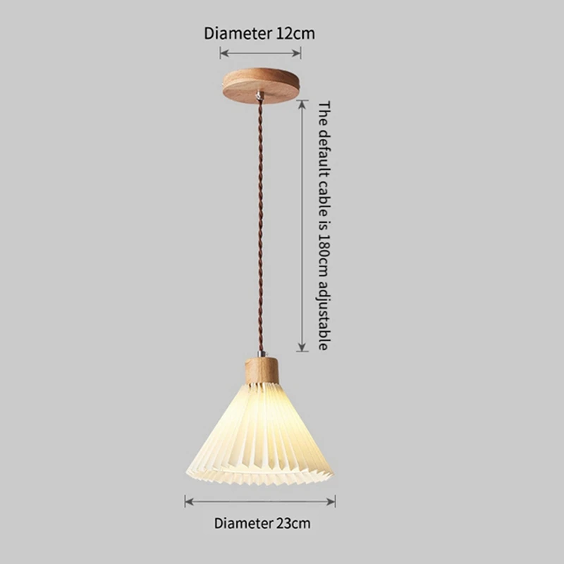 TKOH-candelabro de noche plisado nórdico, lámpara colgante de mesa para el hogar, dormitorio, comedor, accesorios de iluminación modernos