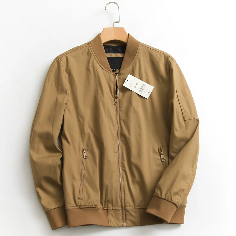 

Men's Long Sve Zipper Cardigan Pure Color Ribbing Splicing Stand Collar Autumn Winter New Sle 202 Jaet Coat Youth Fas...