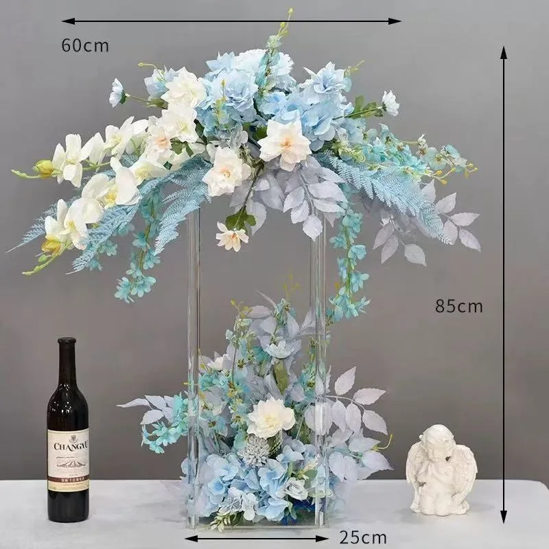 New acrylic geometric simulation table flower, wedding banquet round table middle decorative table floral ornament
