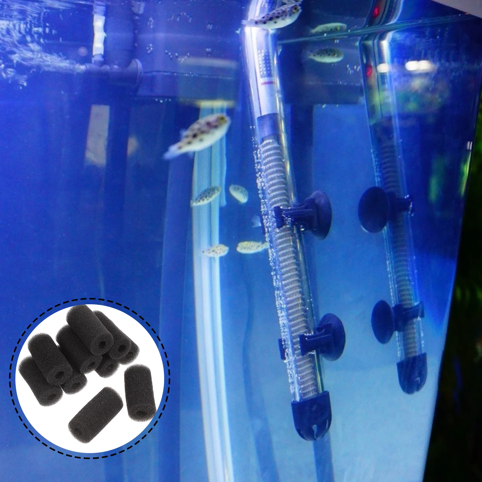 

10pcs Aquarium Filter Protectors Fish Tank Filtering Sponge Intake Cover Debris Trap Long Lasting Foam Sleeve Fish