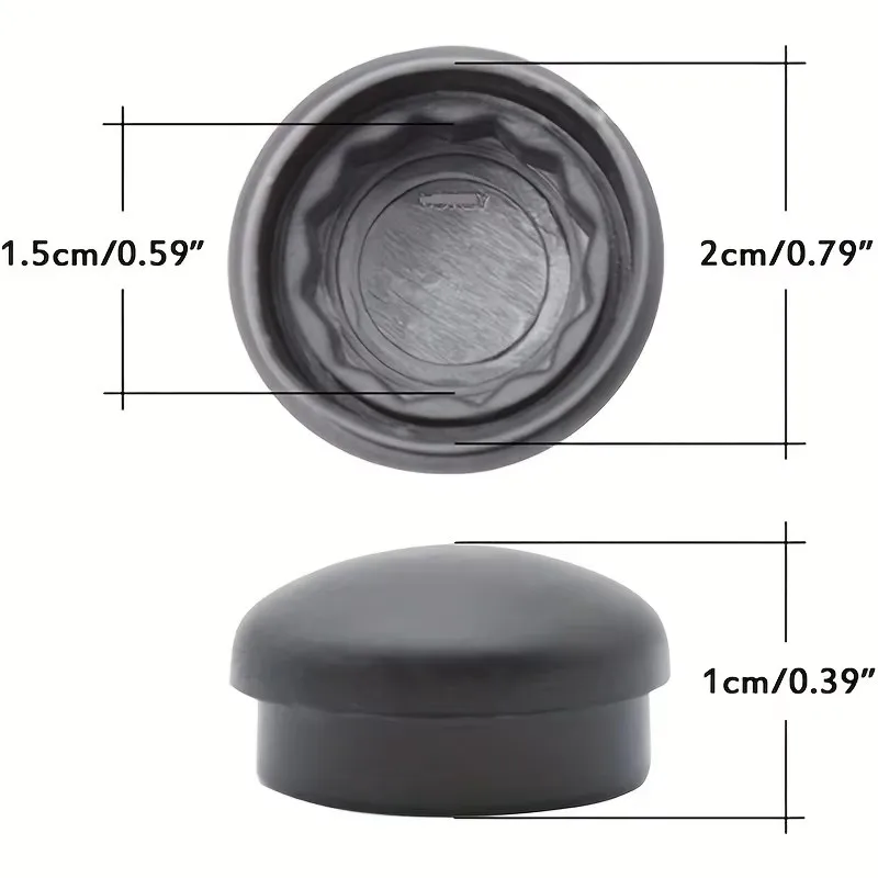 2PCS Car Windshield Wiper Arm Nut Bolt Cover, Fits VW Passat B5 B6 B7, Golf MK4 MK5 MK6 MK7, Polo, Jetta, Tiguan New Models view 2