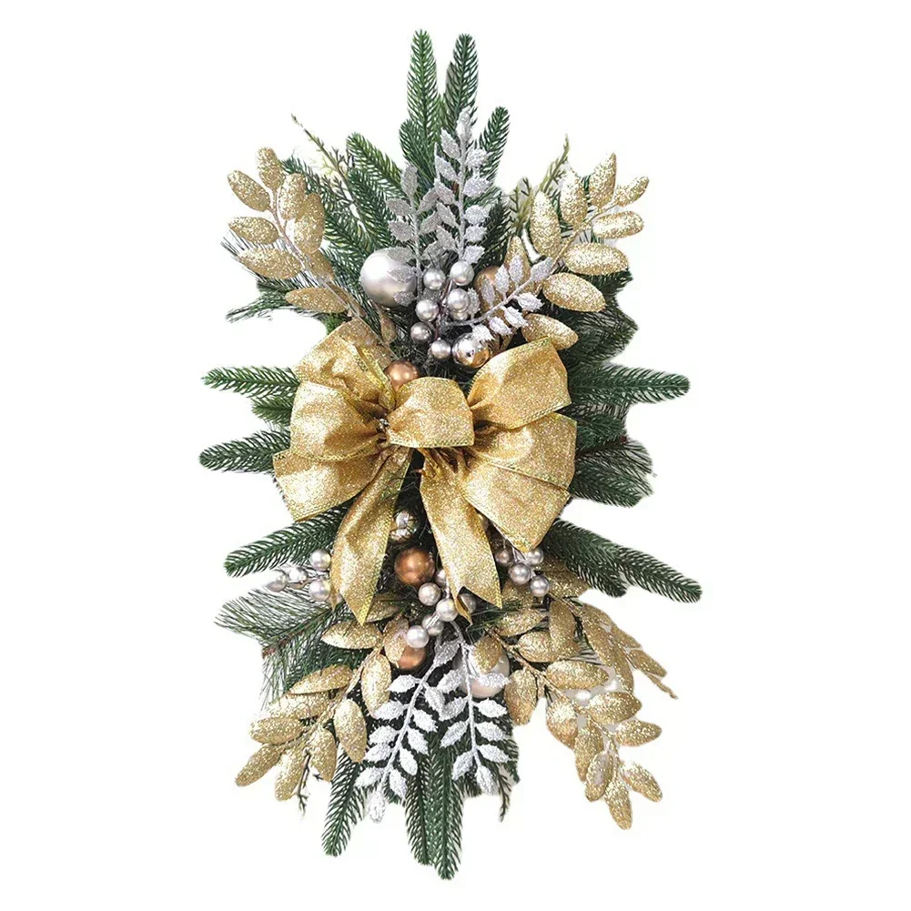 Cordless Prelit Stairs Decoration Lights Up Christmas Staircase Decorations Stairway Swag Trim Garland Xmas Navidad Natal