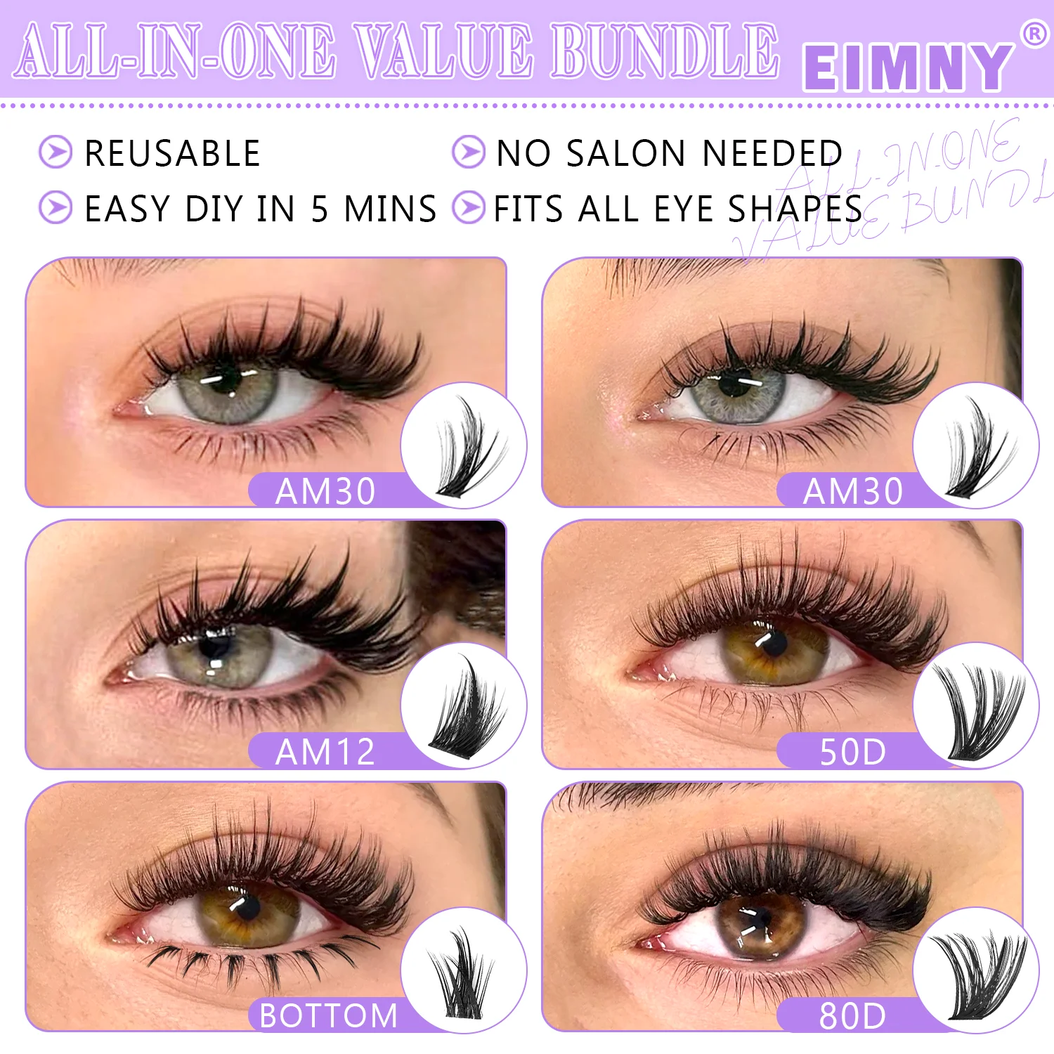 Set di ciglia finte EIMMY 814 - Eyelash Extension Natural recensione e prezzo