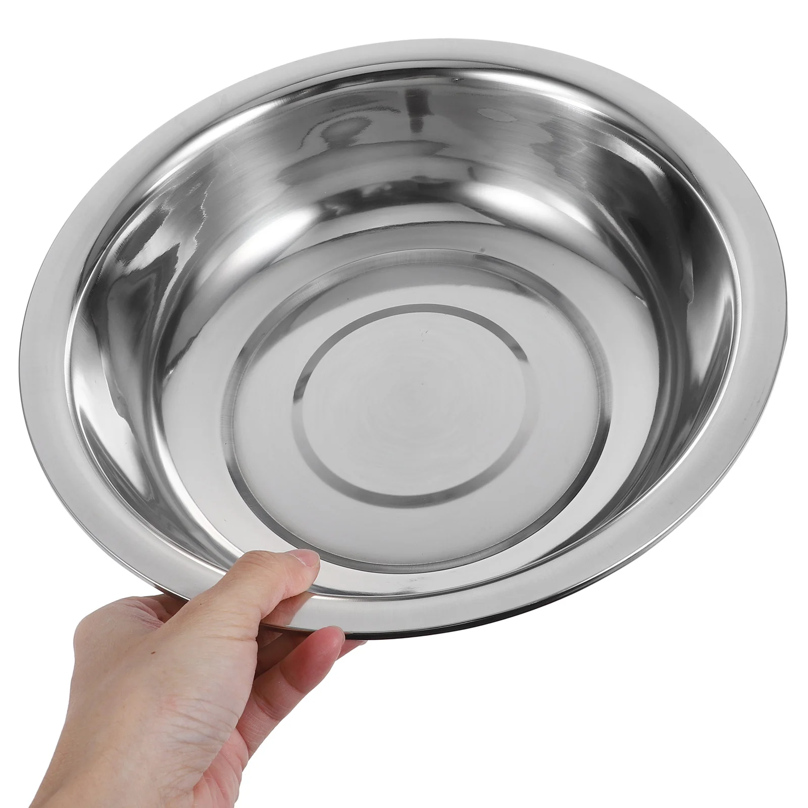 

1pc Stainless Steel Basin 304 Smooth Edge Kitchen Sink Soup Bowl Home Mixing Reusable Vegetable Washing Storage Practical