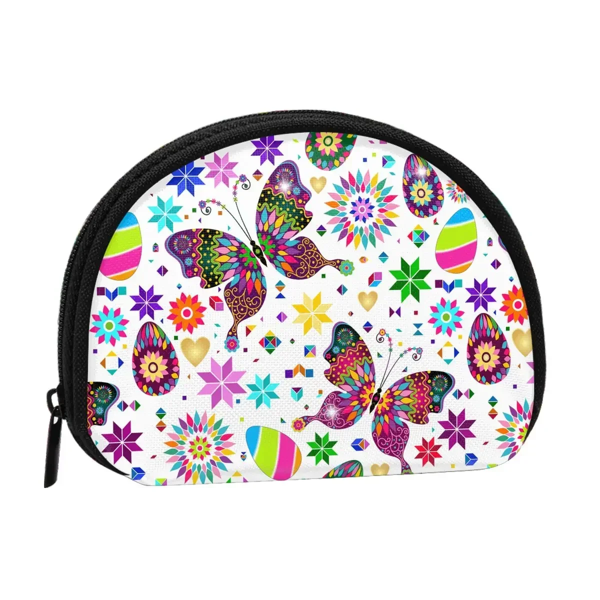 Monedero con gráficos de mariposa de belleza para mujer, bolsa plateada portátil para compras, Mini tarjeta de crédito de viaje, regalo de identificación