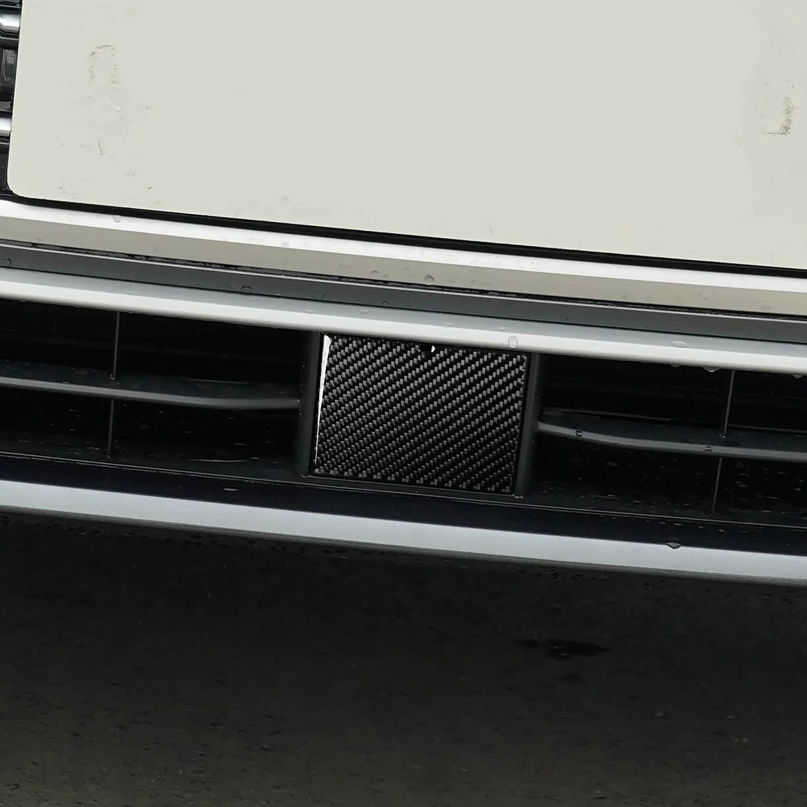 For Audi Q3 F3 2019-2026 Carbon Fiber Front Bumper Radar Panel Cover Decorative Car Accessories Interior Decoration Sticker