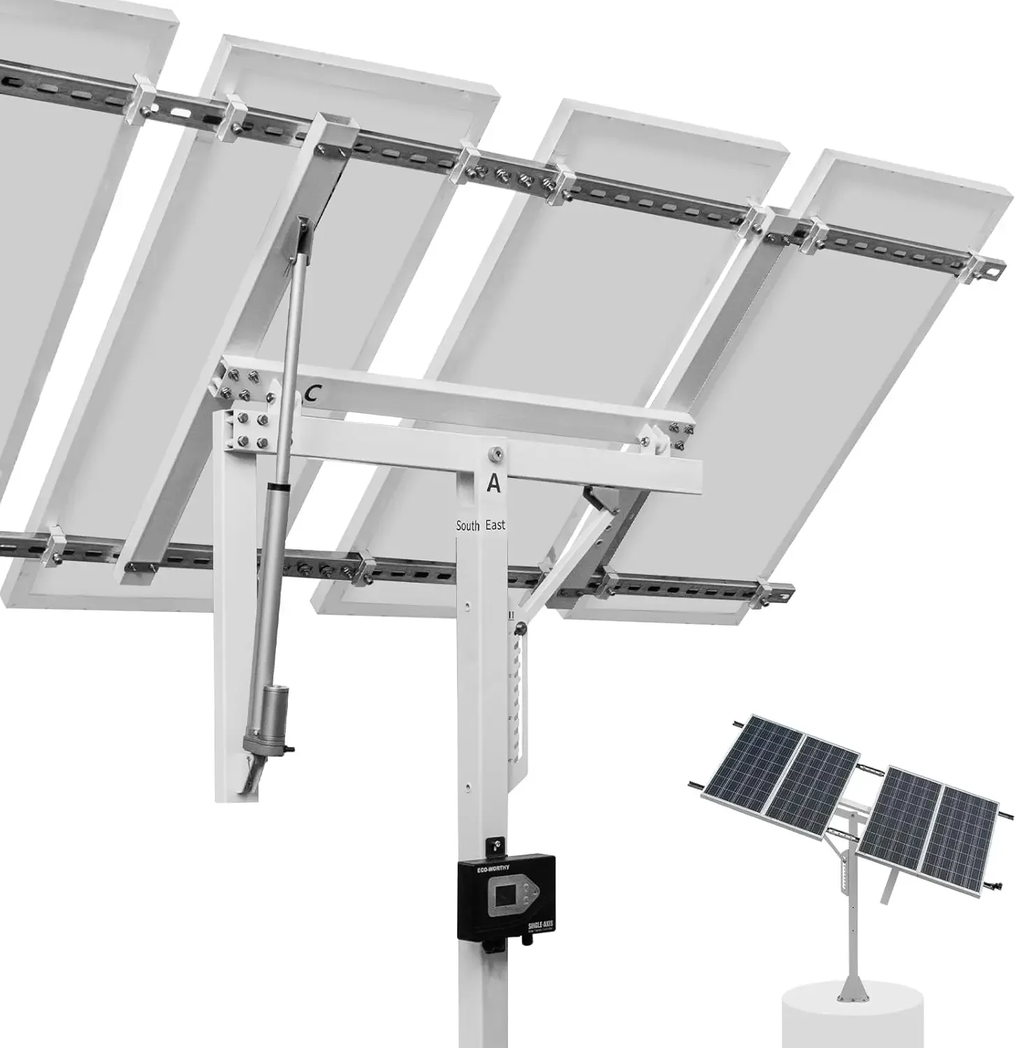 Solar Panel Single Axis Tracking System (Increase 30% Power) with Tracker Controller,High Stability, Multi-Angle Adjustment