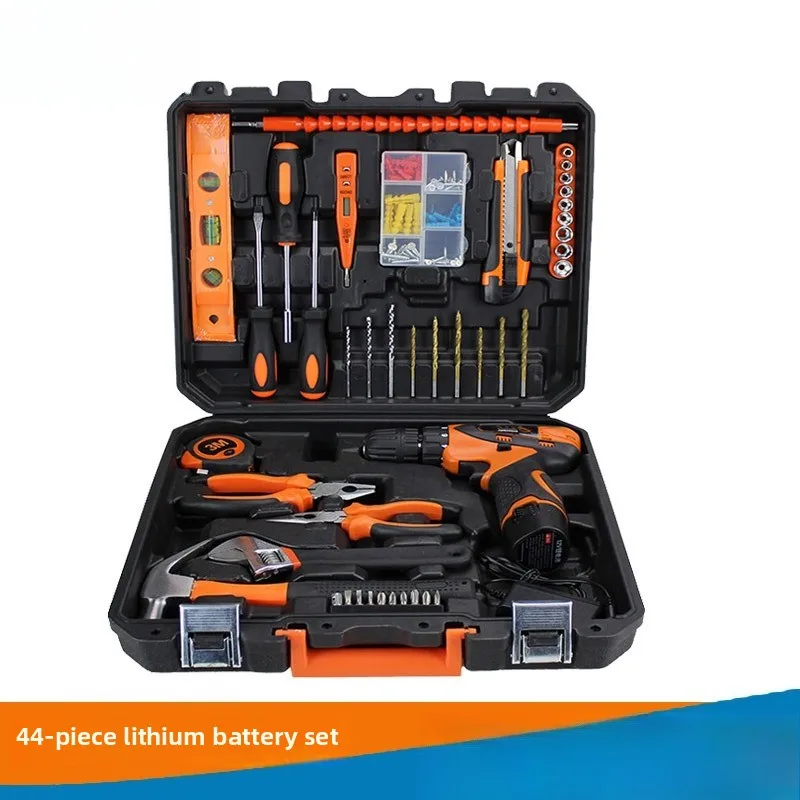 

Impact Drill Toolbox Set Carbon Steel Car Portable Hardware Tool Set