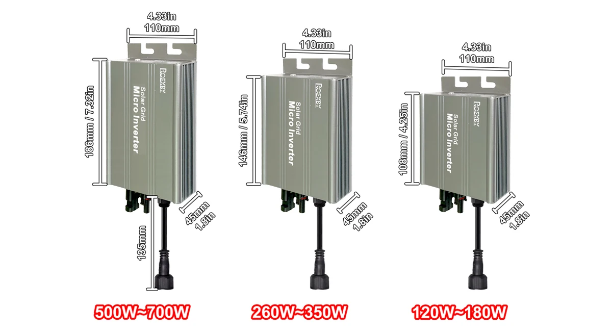 Imagem -04 - Eoexby-micro Inversor Solar Grid Tie Sistema Micro pv Inteligente Mppt dc 18v50v para Saída ac 120v 230v 300w 500w 700w