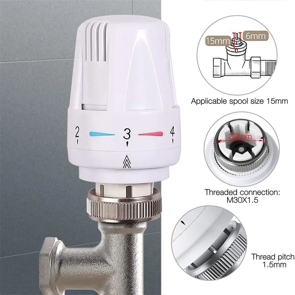 

Thermostatic Radiator Valves Pneumatic Temperature Control Valves Remote Controller Radiator Head For Heating System Valve-Tool