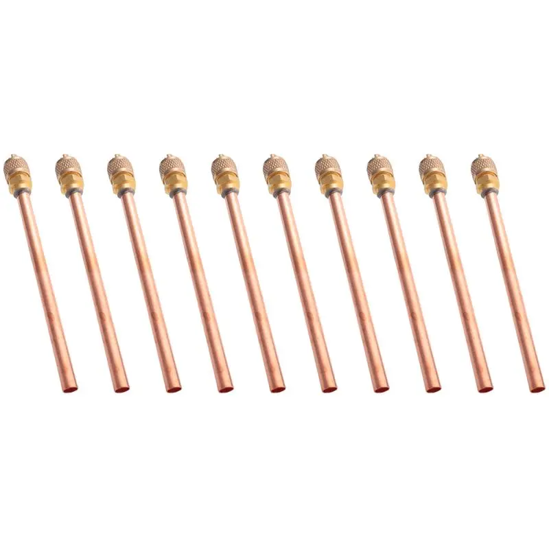 A02M-10 Valve 1/4 Inch SAE X 1/4 Inch OD X 4 Inch Stem Core AC Refrigeration