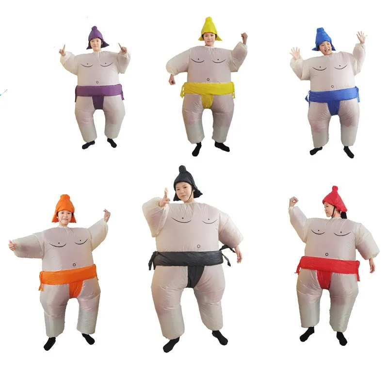 

2024 New Sumo Wrestler Costume Inflatable Suit Blow Up Outfit Cosplay Party Dress for Kid and Adult