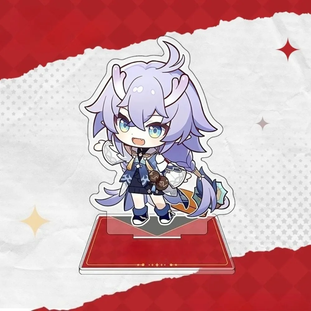 Game Honkai: Star Rail Bailu Dan Heng·Imbibitor Lunae Acrylic Stand Model Plaque Badge Transparent Card Collection Keychain Gift