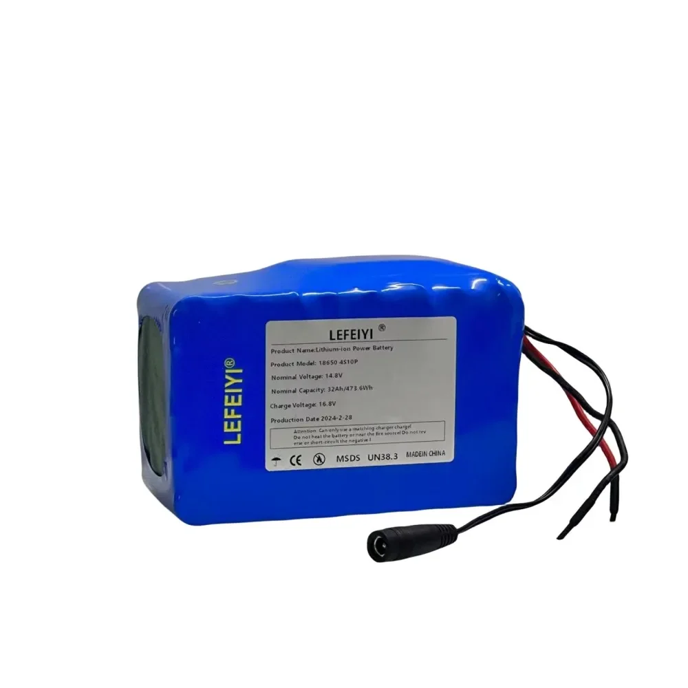 حزمة بطارية ليثيوم 4S10P 16.8V 34Ah 14.8V مع BMS، تستخدم للمحولات والروبوتات الذكية والمعدات عالية الطاقة وما إلى ذلك