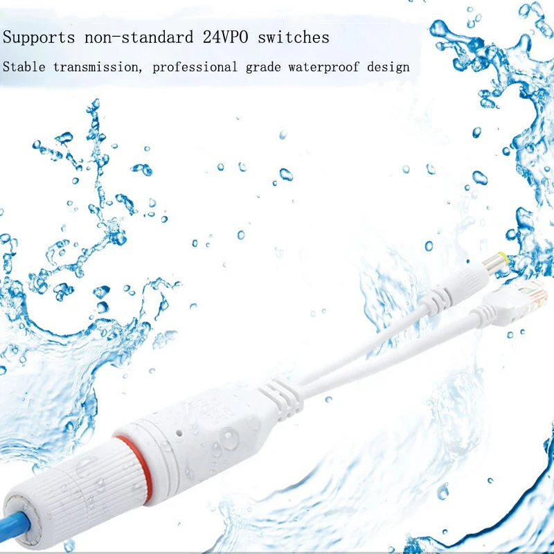 24V To 12V POE Splitter Waterproof Adapter Cable Power Supply Module POE Splitter Injector For IP Camera L1