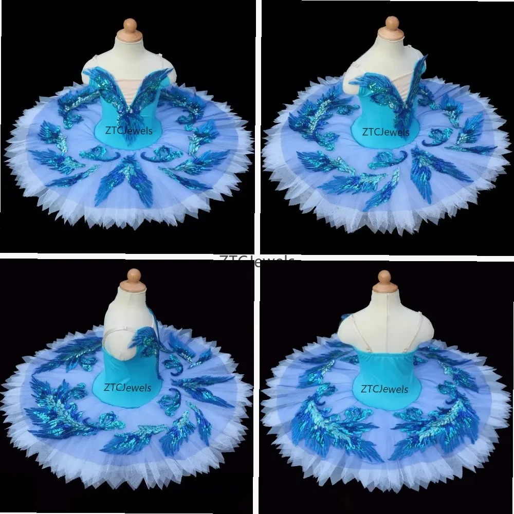 

Профессиональный балетный костюм-туту «Синяя птица» / «Лебединое озеро» для взрослых и детей, для выступлений балерин и фигурных лыжников