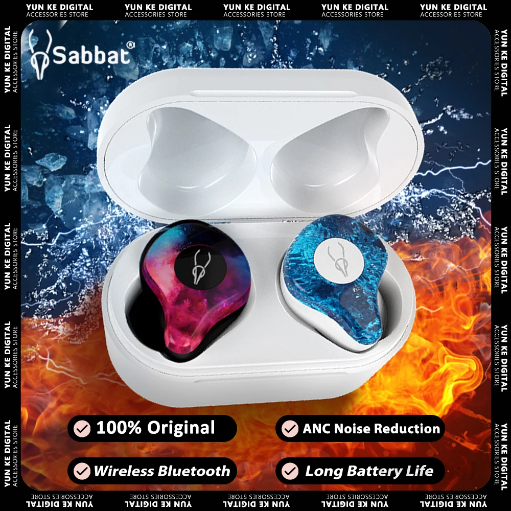 

Sabbat X12Pro Wireless Bluetooth Earphone TWS Earbud Moving Coil Earbuds Noise Reduction Hifi Sport Earphones Long Battery Life