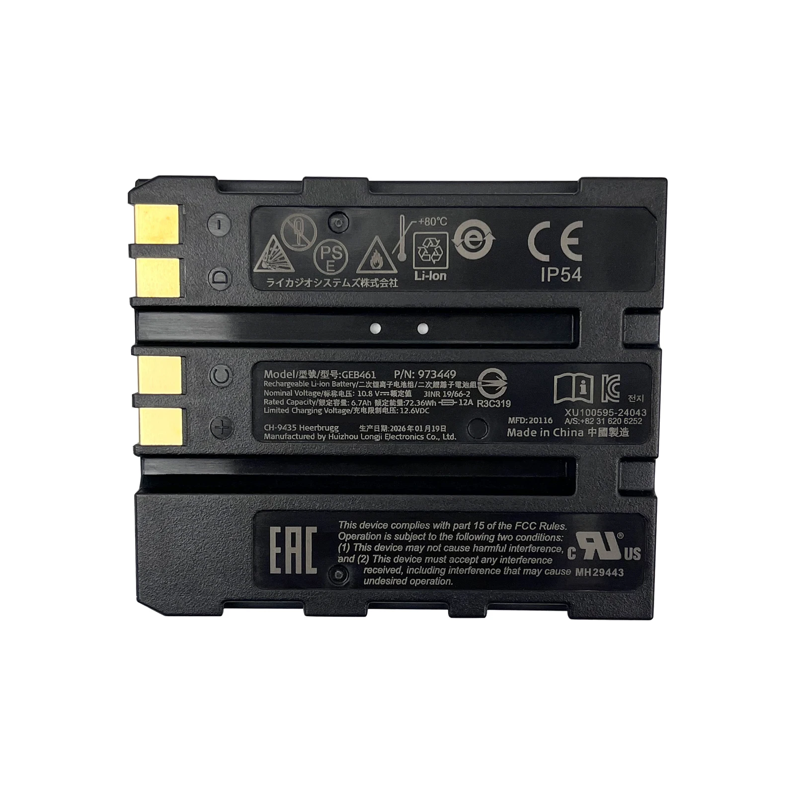 GEB461 Battery 973449 For Leica TS20 robotic total stations, RTC360 RTC360LT 3D Laser scanners, Replaces the GEB364