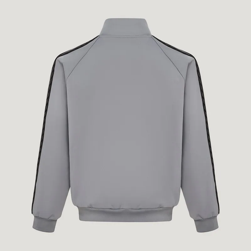 Adidas2026 Autumn Men's Three-stripe Casual Sports Jacket Knitted Stand-up Collar Jacket KX0482