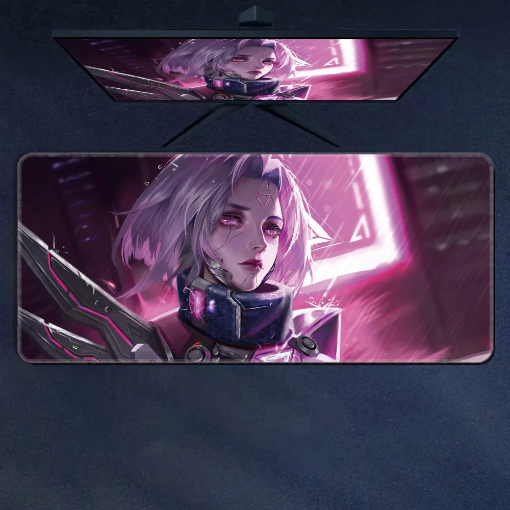 

Fiora Laurent The Grand Duelist Hd Printed Anime Cartoon Gaming Mouse Pad Anti-Slip Rubber Desk Mat Keyboard Accessories