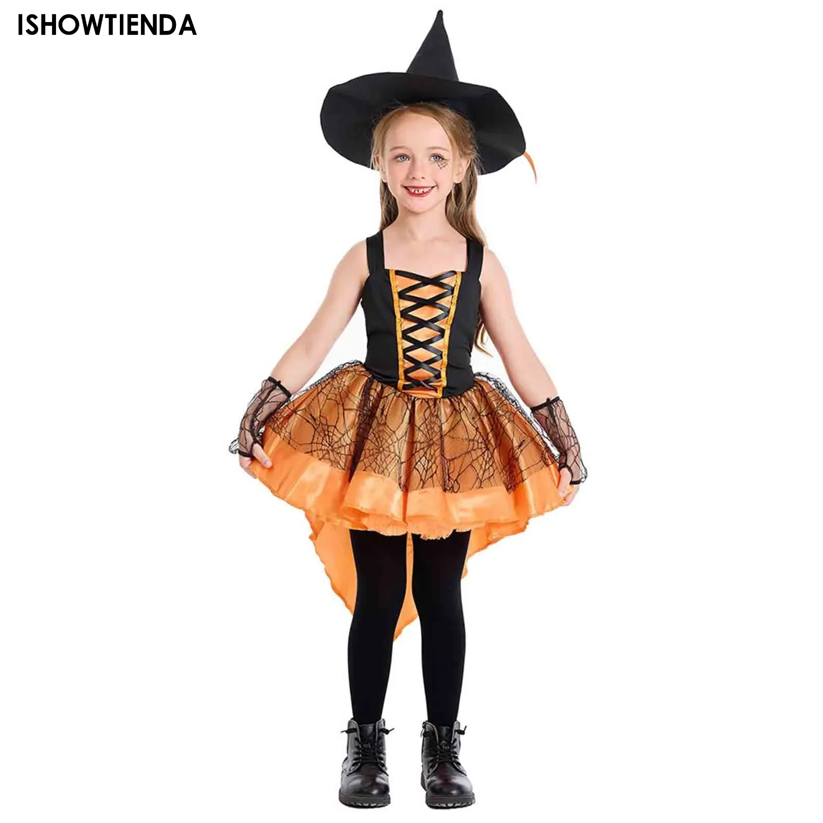 Carnival Party Female Suit Performance Costume Plus Size Halloween Witch Costume For Women Adult Sexy Swallow Tail Braces Dress