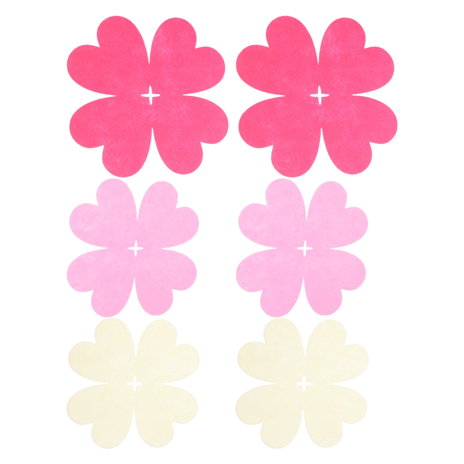 

6pcs Pot Holders Protector Non-slip Pan Separators Stacking Saucepan Dividers Pads Deep Pink Light Pink Beige Kitchenware Heat