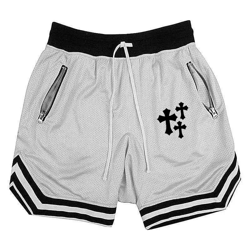 

Мужские сетчатые спортивные шорты, сетчатые быстросохнущие свободные шорты для тренировки мышц на лето, фитнес-джоггеры, повседневные дышащие шорты