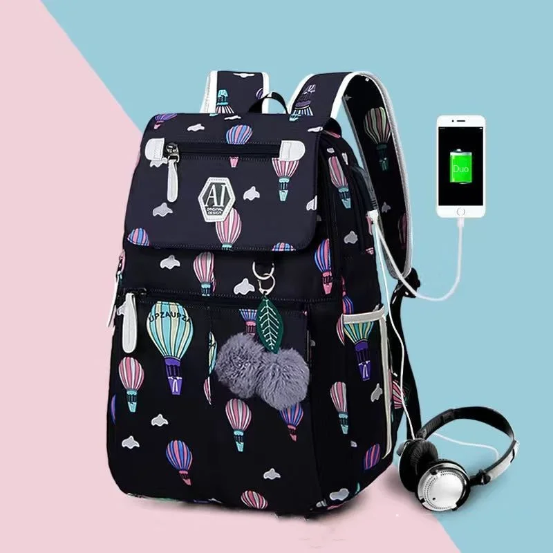 Korean Style High School Backpack for Teenage Girls Fashion School Bags Student Girls Travel Backpack Schoolbag Cute Book Bag