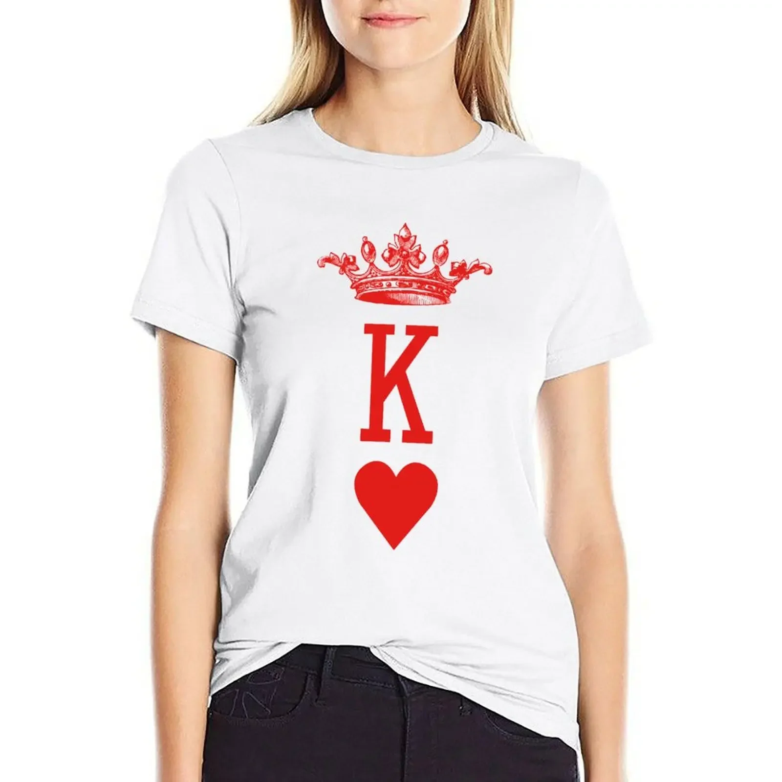 

King of Hearts Playing Cards Design for Poker Players! T-shirt kawaii clothes aesthetic clothes tshirts woman