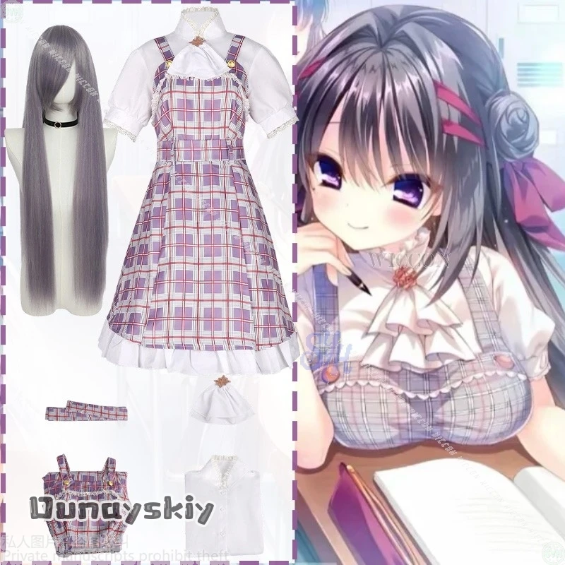 Anime galgame manakashi no yuri wa akaku somar cosplay kanzaki manami traje {konamha} jk uniforme escolar vestido de halloween