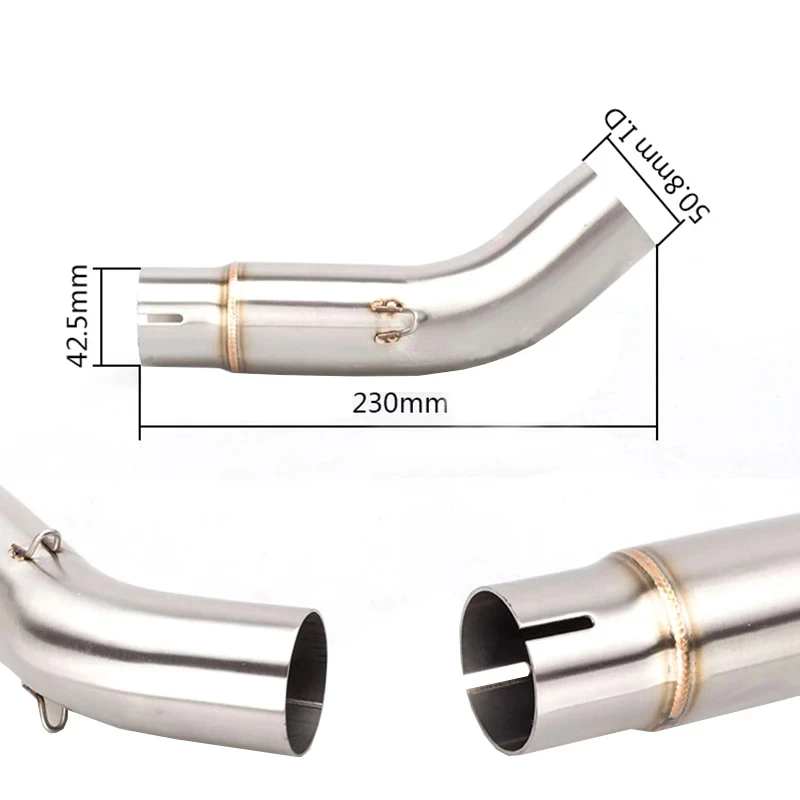 For Suzuki GSR 750 GSX-S750 2015-2022 Motorcycle Exhaust Muffler Middle Link Connect Pipe Slip on