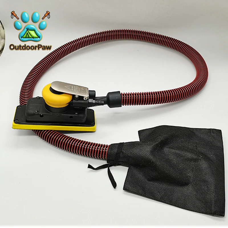 Professional Vacuum Pneumatic Grinder 70x198mm Rectangular Dry Mill Self-adhesive Sandpaper Machine for Car Putty Polishing