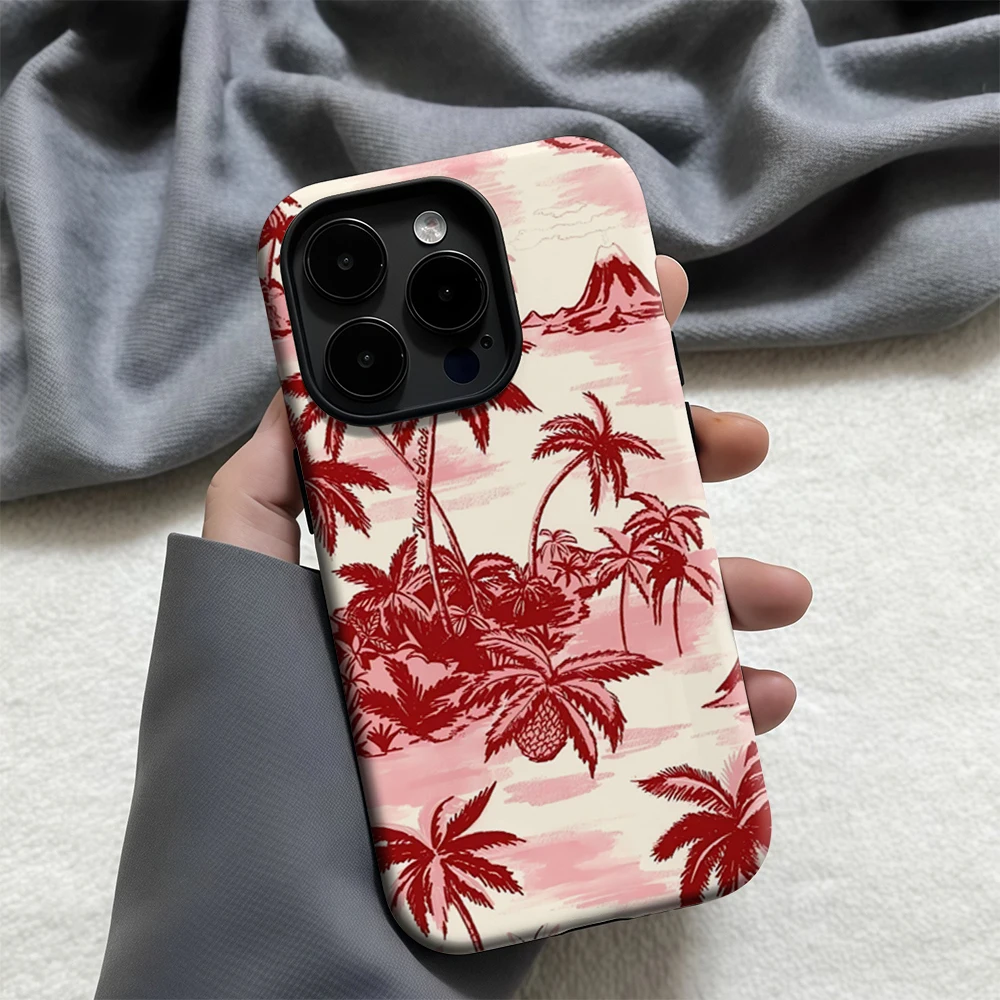 حافظة هاتف Pink Palms Phone17 يجب اقتناؤها لهاتف آيفون 17 16 15 14 13 12 Pro Max Plus غطاء خلفي مزدوج الطبقة #4