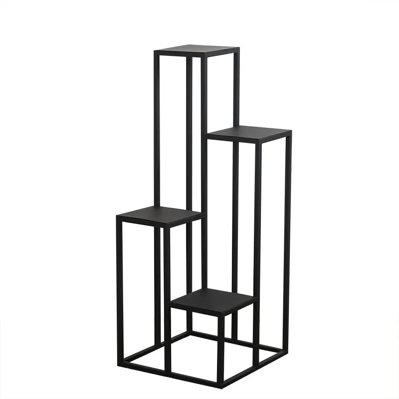 

Multi-layer flower stand industrial wind wrought iron display stand indoor metal material storage and finishing stand