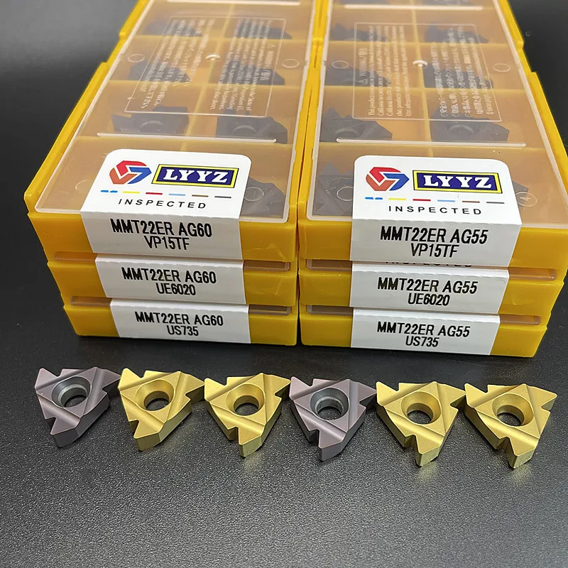 MMT22ER MMT22IR AG55 AG60 VP15TF UE6020 US735 cncthreadフライスカッター超硬ツールmmt 16ER 16IR旋削工具