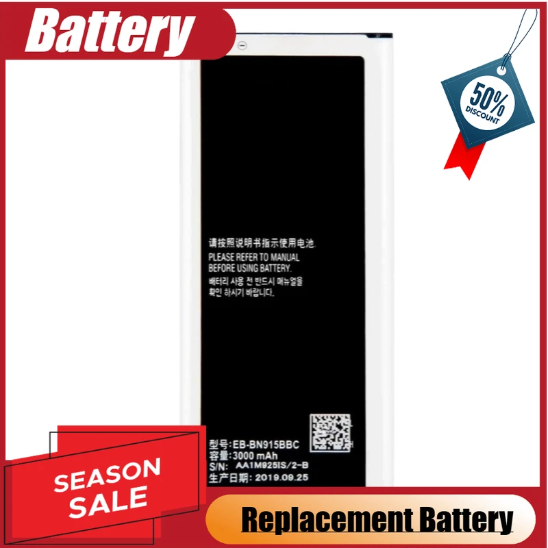 3.85 فولت 3000 مللي أمبير بطارية الهاتف المحمول EB-BN915BBC لسامسونج غالاكسي ملاحظة حافة N915 N915F N915A N915T N915K/L/S N915V N915G N9150 #1