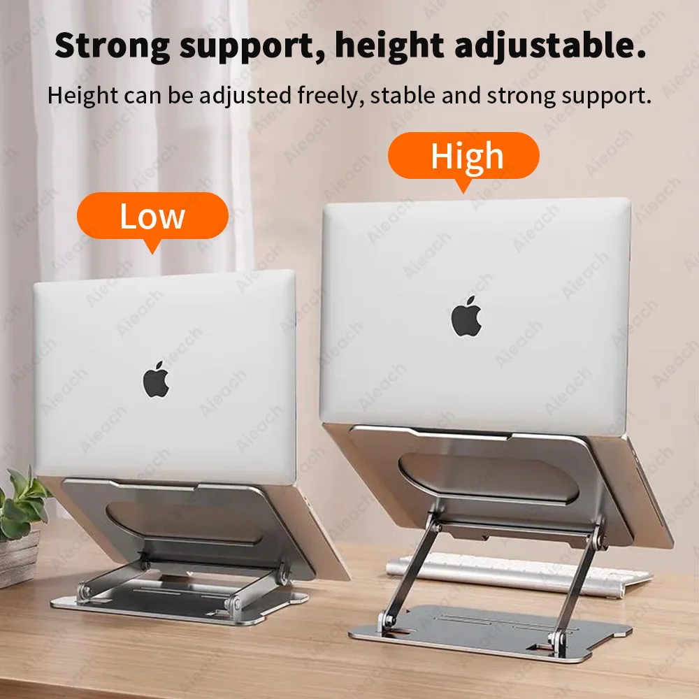 Foldable Portable Metal Stand Compatible with 11-16 Inch iPad And Notebook Computer Lightweight Support for Tablets And Laptops