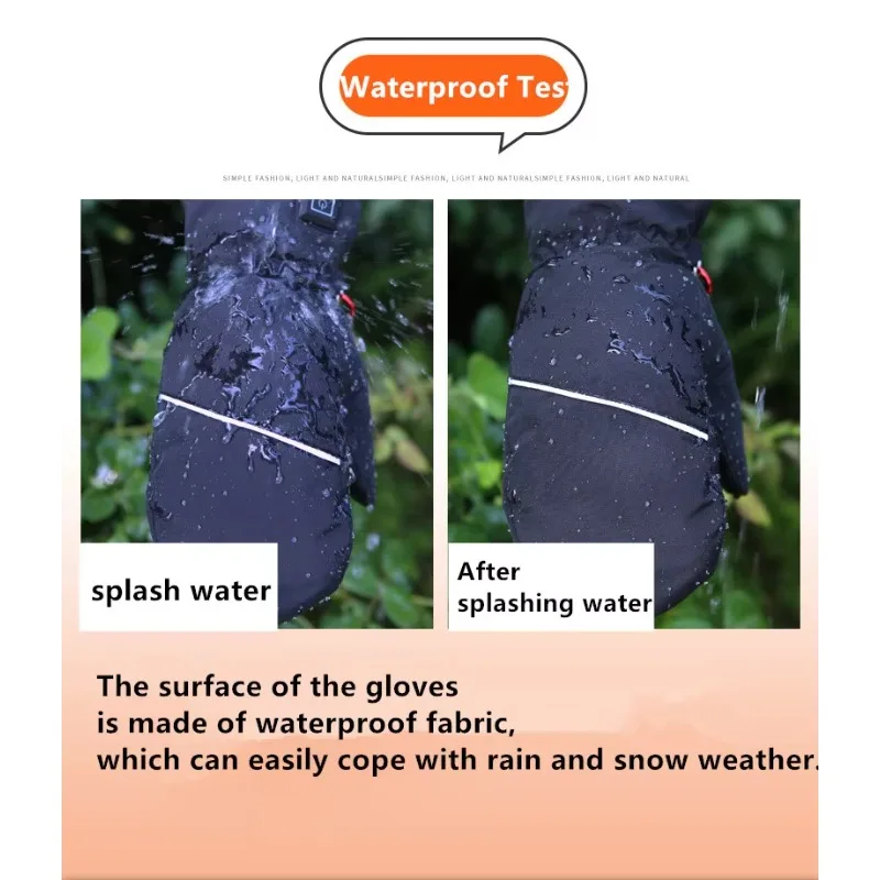 2026 OEM Heated Mittens USB Battery Powered Electric Heating Gloves for Winter Outdoor Skiing Hiking Wholesale Factory Supplier