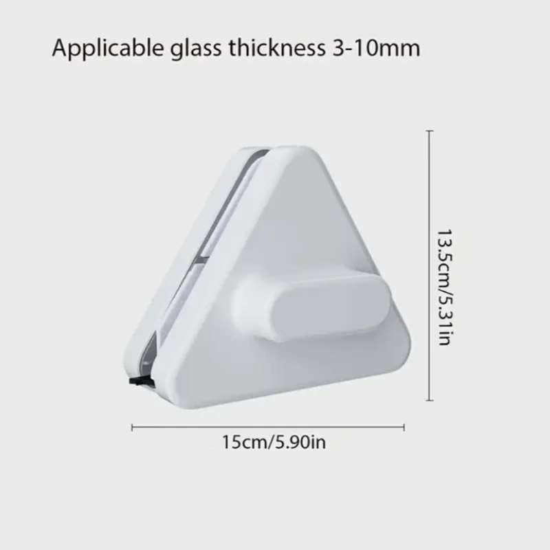Starker magnetischer Fensterreiniger für Hochhausglas – doppelseitiger ABS-Griff, Anti-Klemm-Design, Sicherheitsseil, 3–10 mm Dicke
